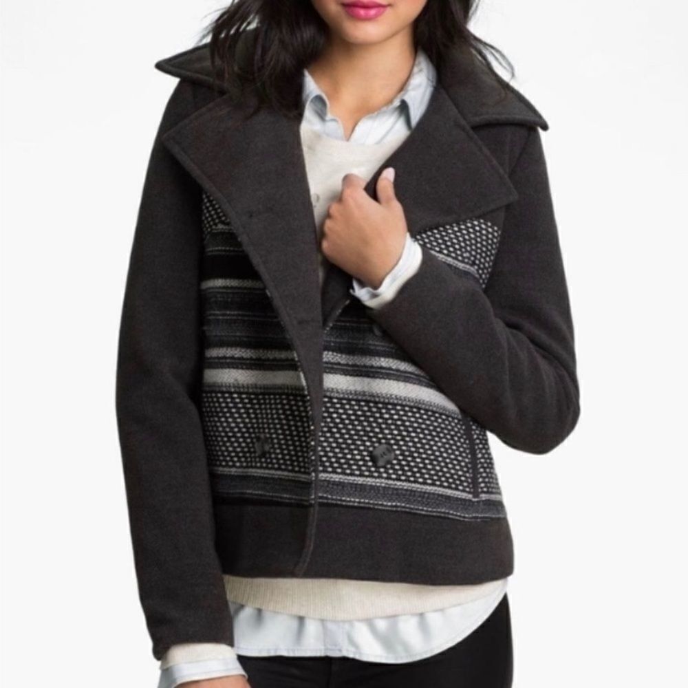 Jack BB Dakota double breasted hooded coat size small